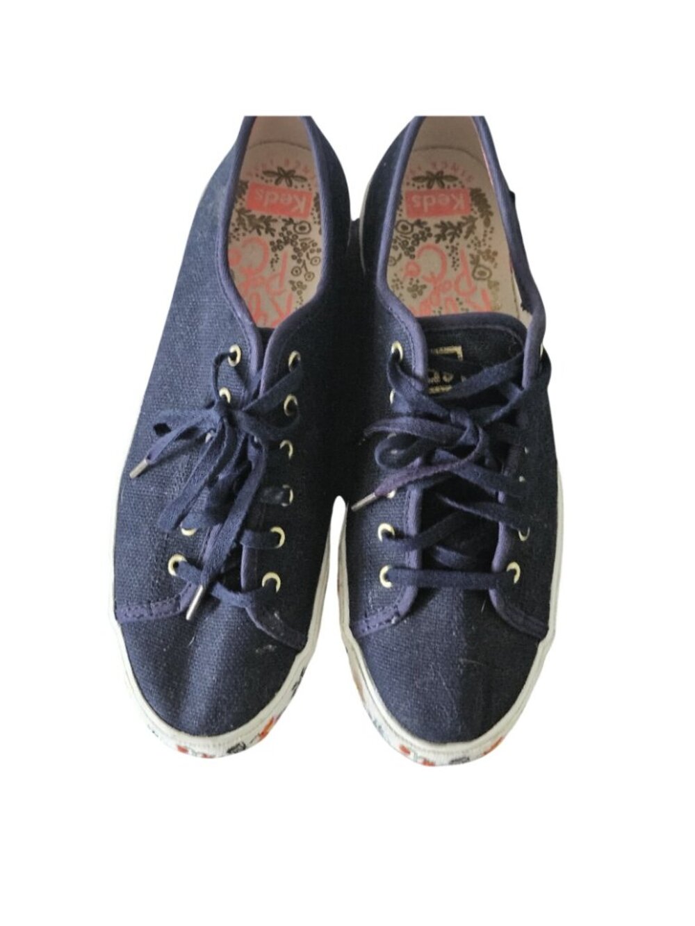 Keds x Rifle Paper Strawberry Fields Triple Kick Platform Sneakers Womens 7.5 - Picture 3 of 7